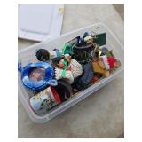 Bin of Holiday Ornaments
