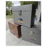 Vintage Porta-File Metal Storage Boxes