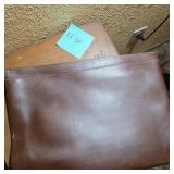 Brown Leather-Look Document Sleeve
