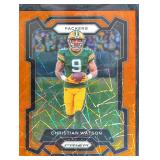 2023 Prizm Orange Laser Christian Watson