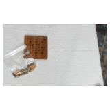 Wooden Peg Solitaire Board Game with Pegs