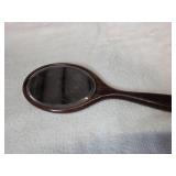 Handheld Mirror with Wooden Frame