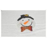 Sparkly Tinsel Snowman Face Christmas Decoration