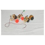 Vintage Fisher-Price Spotted Dog and Striped Tiger