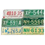 Collection of Six Vintage US State License Plates