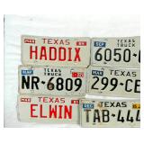 Assorted Texas License Plates