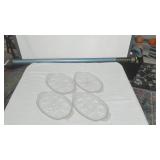 Set of 4 Oval Translucent Textured Dishes with Sca