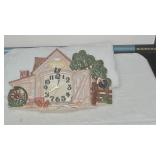 Farmhouse Barn Scene Ceramic Wall Clock