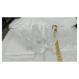 Set of 5 Frosted Stemmed Glasses