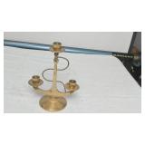 Brass Anchor Triple Candelabra Candle Holder