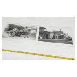 Vintage Black and White Photographs: Tractor & Sma