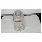 Glass Beverage Dispenser with Spigot and Carry Han