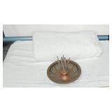 Vintage Ornate Metal Appetizer Pick Holder with Cl