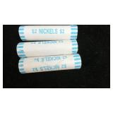 Three rolls of Nickels