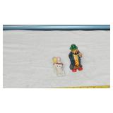 Decorative Clown and Balloon Child Figurine Set