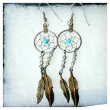 Dreamcatcher Feather Earrings