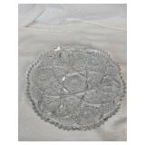 Clear Pressed Glass Plate