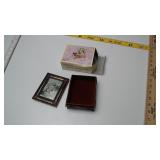 Antique Style Trinket Box with Picture Frame Lid