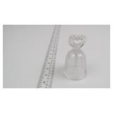 Clear Glass Decorative Bell with Heart Handle