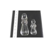 Pair of Clear Glass Figural Angel Sculptures