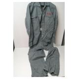 Gray Long-Sleeve Work Coveralls size 38 lg