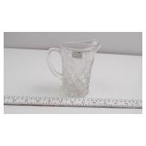 Clear Glass Diamond Pattern Creamer Pitcher