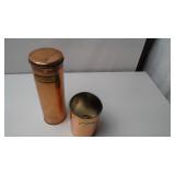 Set of Two Vintage Copper Kitchen Canisters