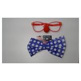 Clown Costume Set: Oversized Glasses with Red Nose