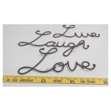 Metal Script Wall Art - Live Laugh Love