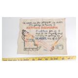 Embroidered Novelty Wall Hanging, As Soon As The R