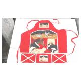 Red Farm Animal Print Kitchen Apron
