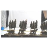 Set of Four Brass Woodland Animal Stocking Holders