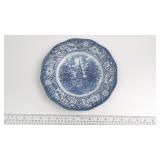Blue and White Transferware Plate, Independence Ha