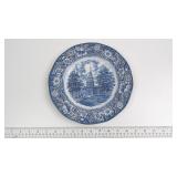 Blue and White Transferware Decorative Plate, Inde