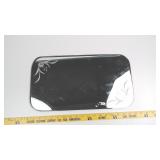Rectangular Wall Mirror with Floral Etched Corners