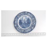 Blue and White Transferware Decorative Plate, Inde