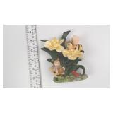 Bee Figurine with Flowers