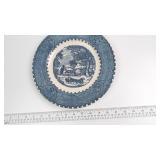 Blue and White Transferware Decorative Plate