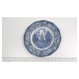 Blue and White Transferware Decorative Plate, Inde