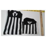 Set of Two Black and White Striped Referee Shirts