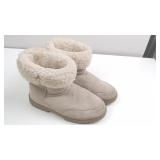 Women's Faux Suede Ankle Boots, Tan, Size 9