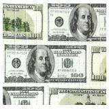 Sheet of $100 Bill Acid/Blotter Art