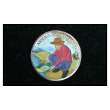 American Prospector colorized 1 oz  copper coin