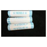 Three rolls of Nickels