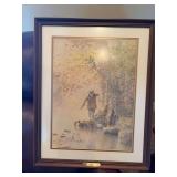 “The Fisherman” by Paul Sawyier - 19”W x 24”H