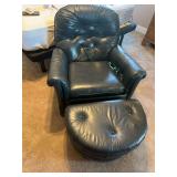 Leather Chair w/ Ottoman