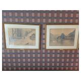 2 Framed Paul Sawyier Prints