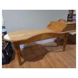 Wooden Cobbler's Bench Style Coffee Table with Small Storage Cubby - 42'Lx18'Wx23'H