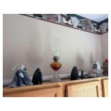 Washboard, Oil Lamp, Irons, Decor