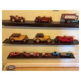 Collection of Wooden and Metal Cars and Trucks